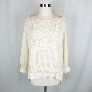 Gorgeous openwork sweater size large